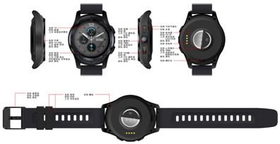China CE 4G Bluetooth Smart Watch , Nordic 52832 Sports Smart Watch for sale