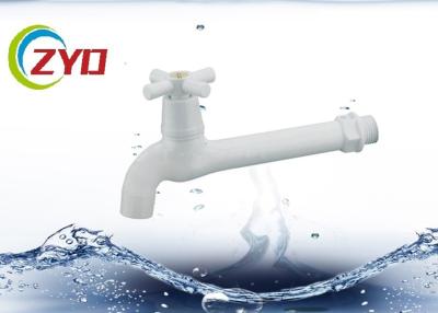 China White Plastic Bibcock Taps For Washing Machine Plastic Nozzle Lead Free for sale