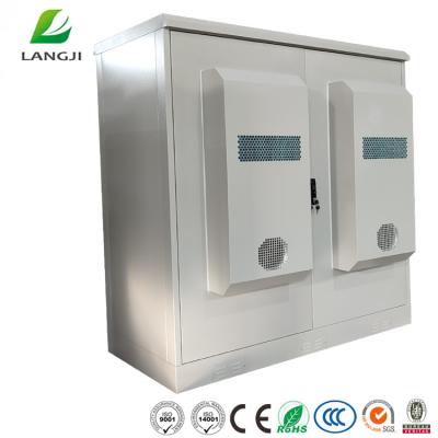 China Double Bay Outdoor Telecom Cabinet Integrated Aluminum IP55 for sale