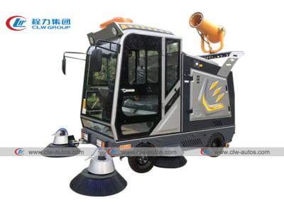 China Electric Community Road Sweeper Vehicle 4 Wheels 5 Brushes With Fog Cannon for sale