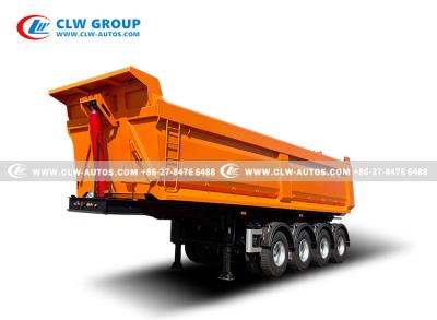 China 4 Axle U Shape Side Lifting Rear Tipping Trailer Dump Semi Trailer 30CBM 40ton 50 Ton for sale