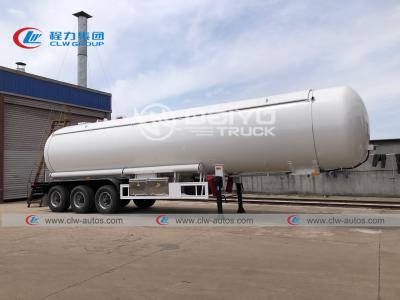China 25t 50cbm 50000 Liters 50m3 LPG Gas Tank Semi Trailer LPG Delivery Tank With Sunshelter for sale