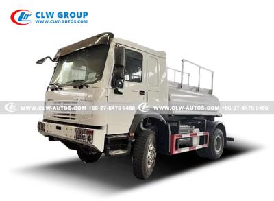 China HOWO 4x4 5Cbm Fuel Delivery Truck Mobile Fuel Tanker Off Road Aircraft Oil Transport for sale