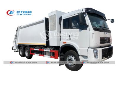 China FAW 6X4 10 Wheelers Sanitation Garbage Compactor Truck With Crew Compartment for sale