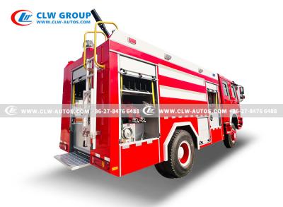 China HOWO 4x4 Fire Brigade Truck With 4000 - 6000L Water Foam High Pressure Water Sprinkler for sale