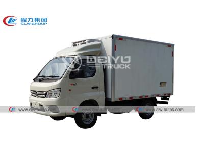 China Foton Mini Refrigerator Freezer Truck Freezer Van Food Medical Transport for sale