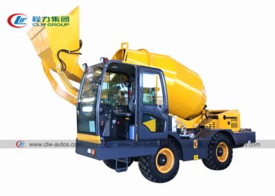 China Mobile Self Loading Cement Concrete Mixer Truck 4CBM 4.5CBM With 270 Deg Rotation Te koop