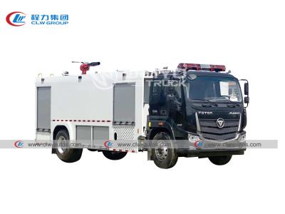 Chine Camion 8tons d'ouvrier chargé des pompes du feu de délivrance du feu de rotation de Foton Auman 360 degrés à vendre
