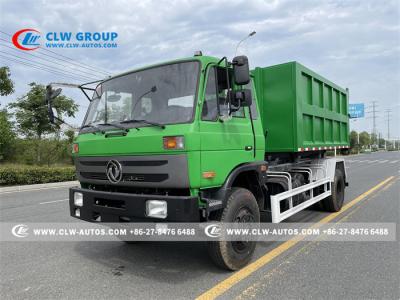 China Camión de basura hidráulico de la elevación del gancho de Dongfeng 153 con el envase de 10m3 12m3  en venta