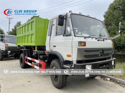 China Dongfeng 153 Hydraulic Hook Lift Garbage Truck With 14m3 Container  for sale