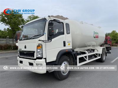China Howo 4X2 RHD 15000 Liter Bobtail Propan-LKW-mit Zufuhr zu verkaufen