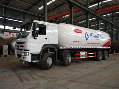 China Sinotruk LP Gas Transport Truck , 34.5cbm Howo 15mt 18ton Propane Service Truck for sale
