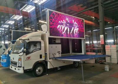 China Mobile Stage P5 LED Billboard Truck With Three Sides Screen Customized Color for sale