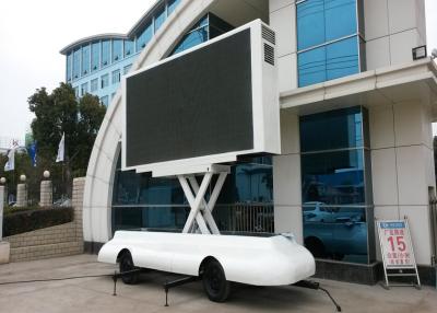 China P5 P6 LED Billboard Truck Road Show Mini Trailer With Lifting LED Screen for sale