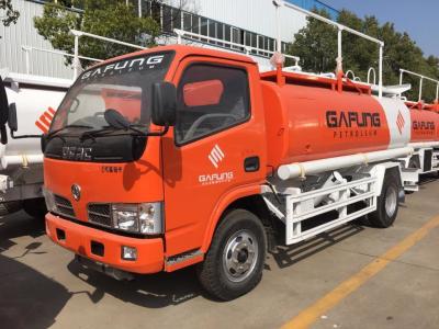 China 5000L Gasoline Delivery Truck , Dongfeng 5 Ton Gasoline Refill Oil Tanker Truck for sale
