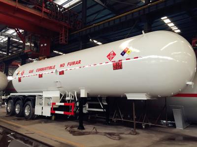 China Semi Trailer LPG Gas Tanker Truck 14000Gal 54000 Liters In Hemispherical Dish End Tank for sale