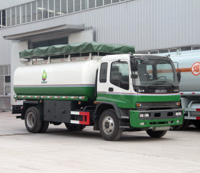 China Q235 Carbon Steel Petrol Tanker Truck , Diesel Delivery Truck For ISUZU Oil Refiller Tank for sale