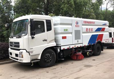 China 12 Cubic Meter Street Cleaner Truck , Combined Road Washing Truck With Vacuum Sweeping / Water Cleaning for sale