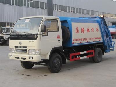 China Self Compress Side Loader Waste Truck , 6CBM Rubbish Compactor Truck for sale