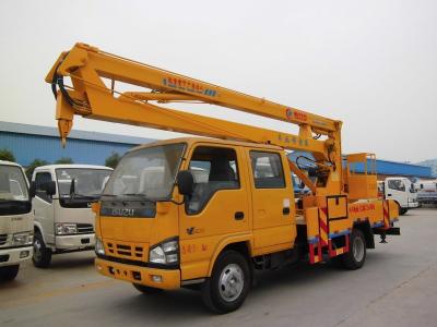 China ISUZU Double Row Aerial Lift Truck 130hp 16 Meters Hydraulic Platform Truck for sale