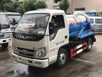 China Kleiner Vakuumsaug-LKW Forland des Abwasserkanal-3cbm 3 Tonnen-Wasserstrahlabwasserkanal-Reinigungs-LKW zu verkaufen