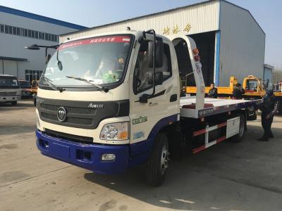 China 4 camión plano de la remolque de la avería de la rueda de Foton 6 de la grúa del camión de auxilio de la avería de la elevación de la rueda de la tonelada en venta