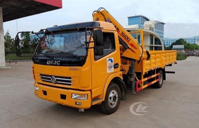 China 120HP Small Telescopic Crane , 4t Dongfeng Telescopic Boom Truck Mounted Crane for sale