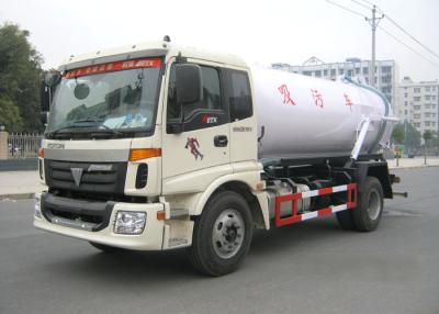 China 12CBM Vvacuum Cleaner Truck , 10 Tons / 12 Tons Foton 4 X 2 Sewage Suction Tanker Truck for sale