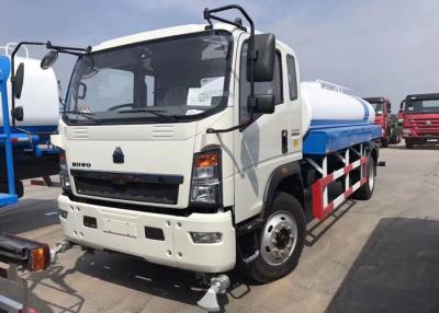 China 8CBM Water Bowser Truck , 4 X 2 HOWO Water Tank Truck For Warm Water Delivery for sale
