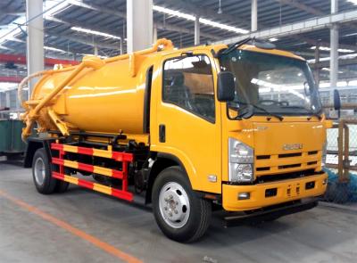 中国 ISUZU都市下水のクリーニングのための10,000リットルの下水の真空の吸引のトラック 販売のため