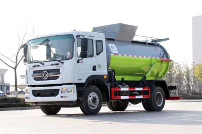 중국 실린더 모양 콘테이너 쓰레기 수거차, 디젤 엔진 쓰레기 수거 트럭 판매용