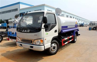 China JAC 4x2 5000 Liters Water Sprinkler Tank / Carbon Steel Water Tanker Truck for sale