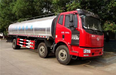 China 6X2 FAW 225HP Stainless Steel Milk Transport Truck 20CBM Insulation Tank for sale