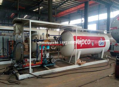 China 5 cbm 2.5 Ton LPG Storage and Cooking Cylinder Refilling Tanker Plant 5,000 Liter LPG Skid Station for sale