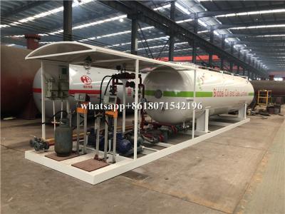 China 10 Tons Transporting Large Propane Tanks New Condition Gas Mobile Filling Station for sale