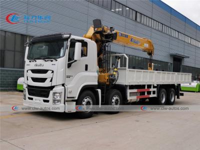 China Isuzu Giga 16t Xcmg Straight Boom Crane With 8 Meter Cargo Box for sale