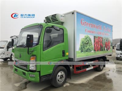 China SINOTRUK HOWO Refrigerated Van Truck Thermo King Refrigerator Unit Meat Fish Vegetable Fruit Transport Truck for sale
