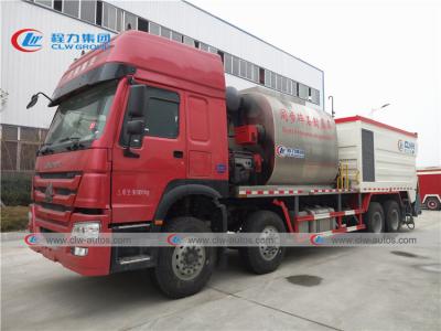 China Howo 8X4 371HP 8000 Liters Asphalt Tank 12CBM Gravel Bucket for sale