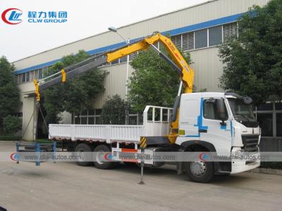 China Sinotruk HOWO 6*4 Truck Mounted 6.3T Knuckle Boom Crane for sale