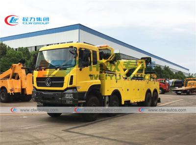 China Dongfeng 8X4 camión de auxilio Tow Truck del rotor de 360 grados en venta