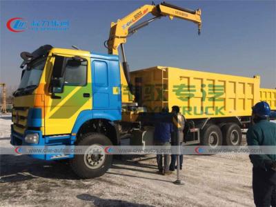 China Howo 30T Tipper Truck Mounted Knuckle Boom Crane for sale