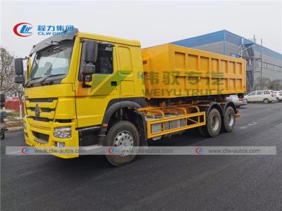 China el camión del compartimiento de la elevación del gancho 20m3 con cae el envase de tragante abierto en venta