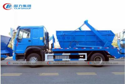 China RHD Howo 8M3 10M3 Skip Loader Container Garbage Truck for sale
