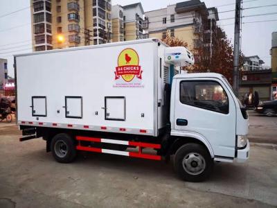 China Dongfeng LHD Double Temperature Day Old Chicken Transport Truck for sale