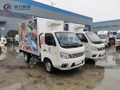 China Ratio Foton 1T Petrol Seafood Delivery Refrigerated Van Truck for sale