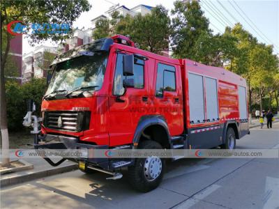 China RHD Sinotruk Howo 4X4 Off Road Dry Powder Fire Fighting Truck for sale