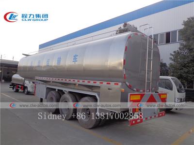 China 5mm 6mm Stainless Steel Tanker Semi Trailer For Milk Transport for sale