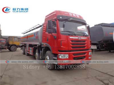 China FAW 8X4 30000L Fuel Delivery Tank Truck With Flow Meter for sale