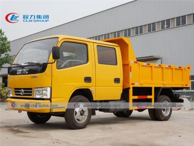 China camión de descargador del mantenimiento de carreteras de la cabina de la fila del doble 3T en venta