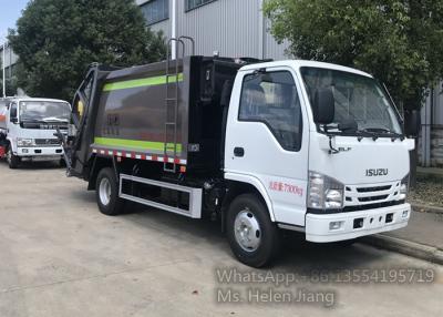 China 4 Ton Japan ISUZU 4X2 600P Compressed Garbage Truck for sale
